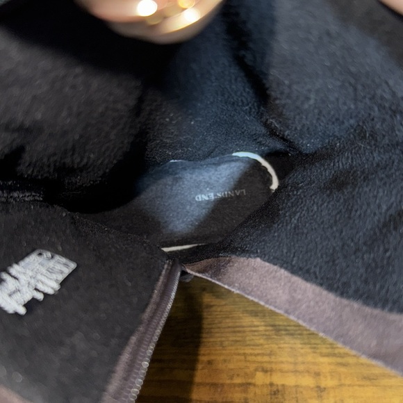 Lands' End Chocolate Brown Suede Quilted Winter Boots Side Zip Pull On 8.5 Comfy - Picture 7 of 8